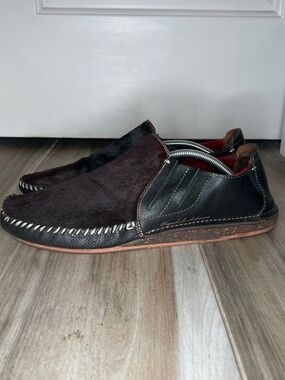 OluKai Ali'i'elua Limited Edition Leather Slip On Shoes Mens Sz 12 Black